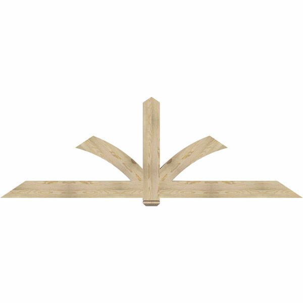 Ekena Millwork Redmond Rough Sawn Timber Gable Bracket, Douglas Fir, 108"W x 36"H x 4"D x 6"F, 8/12 Pitch GBW108X36X0406RED00RDF - main